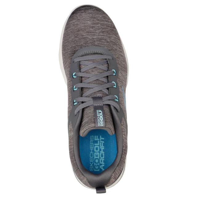 スケッチャーズ レディース・スパイクレス・ゴルフシューズ（グレー/ブルー・サイズ：22.5cm） SK-123034-GRBL-225返品種別A