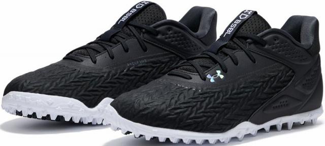 アンダーアーマー 野球 トレーニングシューズ UAヤード ターフ3.0（Black/Black/White・サイズ：25.0cm） DOM-3027448-001-25.0返品種別A