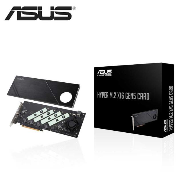 ASUS｜エイスース HYPER-M.2X16-GEN5CAR ASUS Hyper M.2 x16 Gen5 カード (PCIe 5.0/4.0) 拡張ケース[HYPERM2X16GEN5CAR] 返品種別B