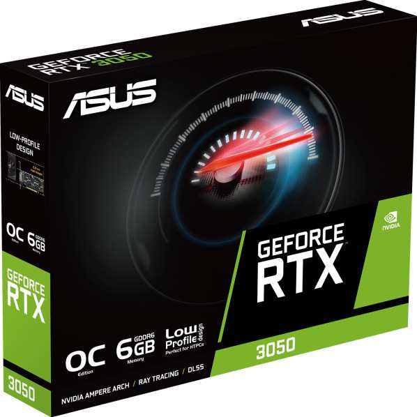 ASUS（エイスース） RTX3050-O6G-LP-BRK NVIDIA GeForce RTX 3050 チップセット搭載グラフィックボード[RTX3050O6GLPBRK] 返品種別B