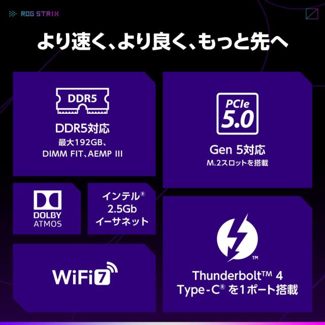ASUS｜エイスース ROG STRIX B860-G GAMING WIFI Intel B860 Chipset 搭載　micro-ATX マザーボード「ROG STRIX B860-G GAMING WIFI」[ROGSTRIXB860GGAMINGW] 返品種別B_4