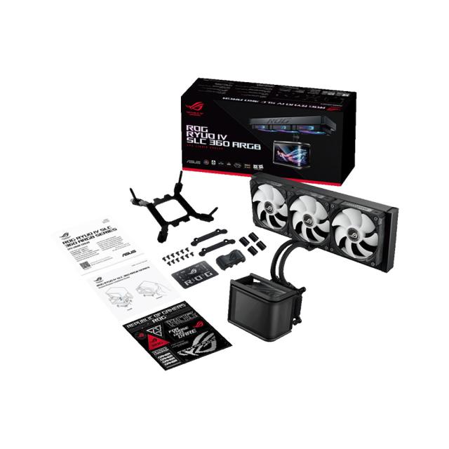 ASUS｜エイスース ROG RYUO IV SLC 360 ARGB ASUS ROG RYUO IV SLC 360 ARGB オールインワン簡易水冷CPUクーラー (フルカラー2K AMOLED、ARGBトリプルファン)[ROGRYUOIVSLC360] 返品種別B_4