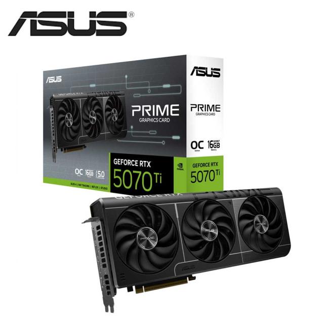 ASUS｜エイスース PRIME-RTX5070TI-O16G ASUS PRIME GeForce RTX 5070 Ti 16GB GDDR7 OC Edition/ NVIDIA GeForce RTX 5070 Ti チップセット搭載 PCI Express 5.0 グラフィックスボード[PRIMERTX5070TIO16G] 返品種別B