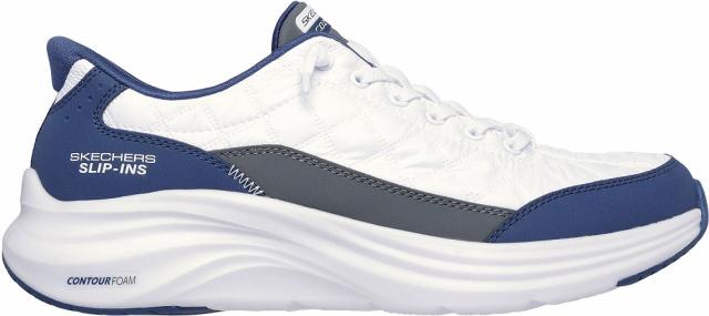 スケッチャーズ SKC-232619-WNV-25.0 メンズ スケッチャーズ スリップインズ コンツアーフォーム - コージーフィット（ホワイト/ネイビー・サイズ：25.0cm）SKECHERS[SKC232619WNV250] 返品種別A