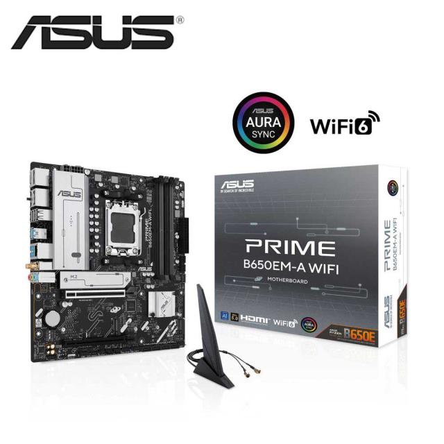ASUS｜エイスース PRIME B650EM-A WIFI ASUS PRIME Socket AM5 AMD B650 MicroATX WiFi+Bluetoothモジュール付属 マザーボード[PRIMEB650EMAWIFI] 返品種別B