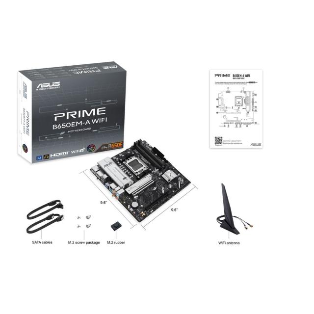 ASUS｜エイスース PRIME B650EM-A WIFI ASUS PRIME Socket AM5 AMD B650 MicroATX WiFi+Bluetoothモジュール付属 マザーボード[PRIMEB650EMAWIFI] 返品種別B_8