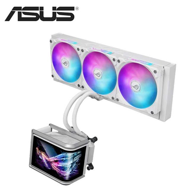 ASUS｜エイスース ROG RYUO IV SLC 360 ARGB WHT ASUS ROG Ryuo IV SLC 360 ARGB White Edition オールインワン簡易水冷CPUクーラー (フルカラー2K AMOLED、ARGBトリプルファン)[ROGRYUOIVSLC360A] 返品種別B