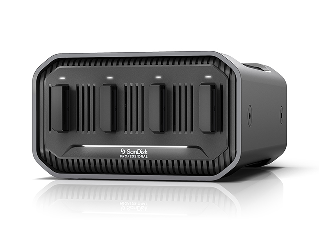 SanDisk Professional｜サンディスクプロフェッショナル SDPM34F-0000-GBABD モジュール型NVMe SSDデスクトップワークステーション PRO-BLADE STATION[SDPM34F0000GBABD] 返品種別B