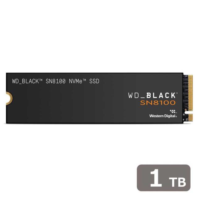 Western Digital｜ウエスタンデジタル WDS100T1X0M WD BLACK SN8100 シリーズ ゲーミング向け M.2 2280 NVMe接続SSD PCIe Gen 5.0搭載 1TB[WDS100T1X0M] 返品種別B