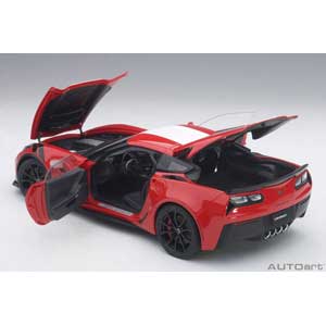 オートアート 1/18 シボレー コルベット (C7) グランスポーツ(レッド/ホワイト・ストライプ)【71274】ミニカー 返品種別B