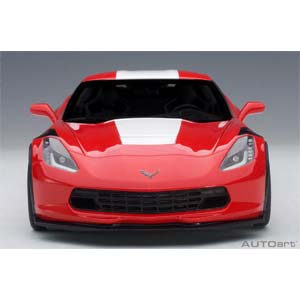 オートアート 1/18 シボレー コルベット (C7) グランスポーツ(レッド/ホワイト・ストライプ)【71274】ミニカー 返品種別B