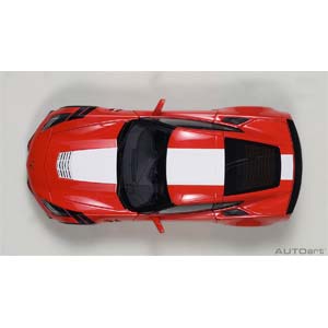 オートアート 1/18 シボレー コルベット (C7) グランスポーツ(レッド/ホワイト・ストライプ)【71274】ミニカー 返品種別B