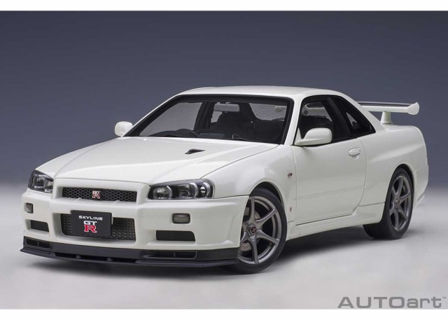 1/18日産BNR34スカイラインGT-R ドア&ライト全稼働！ 白　ホワイト オートアート 【再生産】1/18 日産 スカイライン GT-R （R34） V