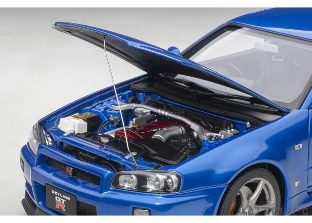 オートアート　日産　スカイライン GT-R　R34 ベイサイドブルー 1/18 オートアート】 1/18 日産 スカイライン GT-R （R34） Vスペック