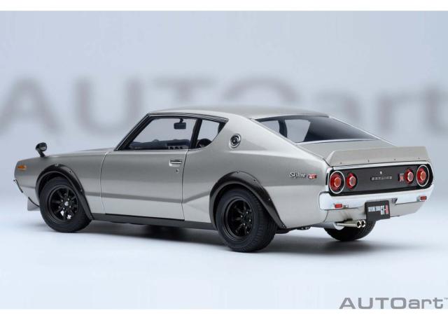 オートアート 1/18 日産 スカイライン 2000GT-R （KPGC110） チューンド・バージョン （シルバー）【77466】ミニカー 返品種別B