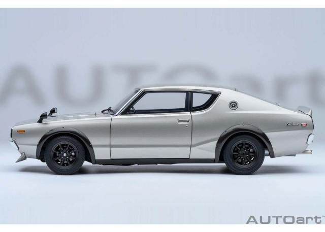 オートアート 1/18 日産 スカイライン 2000GT-R （KPGC110） チューンド・バージョン （シルバー）【77466】ミニカー 返品種別B