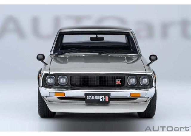 オートアート 1/18 日産 スカイライン 2000GT-R （KPGC110） チューンド・バージョン （シルバー）【77466】ミニカー 返品種別B