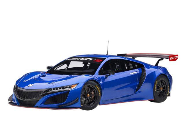 オートアート 1/18 ホンダ NSX GT3 2018 （ハイパー・ブルー）※開閉無【81896】ミニカー 返品種別B