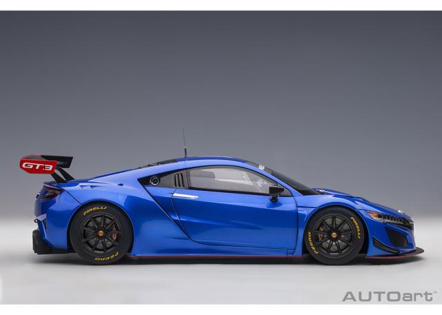 オートアート 1/18 ホンダ NSX GT3 2018 （ハイパー・ブルー）※開閉無【81896】ミニカー 返品種別B