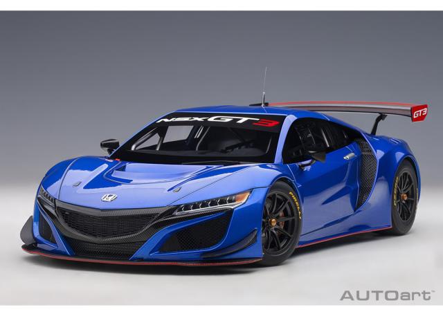 オートアート 1/18 ホンダ NSX GT3 2018 （ハイパー・ブルー）※開閉無【81896】ミニカー 返品種別B