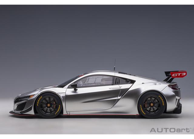 オートアート 1/18 ホンダ NSX GT3 2018 （ハイパー・シルバー）※開閉無【81897】ミニカー 返品種別B