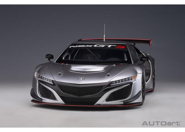 オートアート 1/18 ホンダ NSX GT3 2018 （ハイパー・シルバー）※開閉無【81897】ミニカー 返品種別B