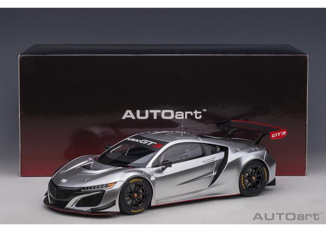 オートアート 1/18 ホンダ NSX GT3 2018 （ハイパー・シルバー）※開閉無【81897】ミニカー 返品種別B