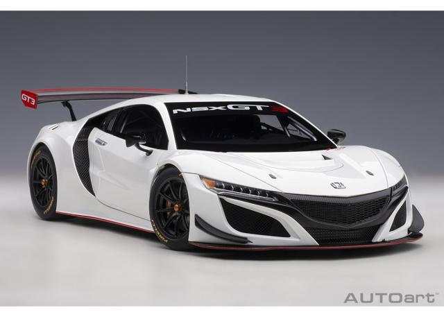 オートアート 1/18 ホンダ NSX GT3 2018 （ホワイト）※開閉無【81898】ミニカー 返品種別B