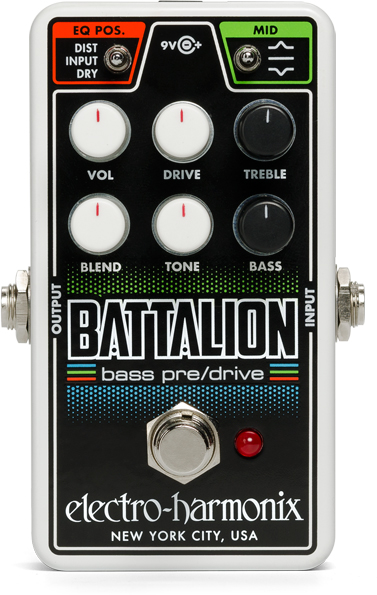 エレクトロ・ハーモニクス ベース・プリアンプ＆オーバードライブ Electro-Harmonix Nano Battalion NANOBATTALION返品種別A