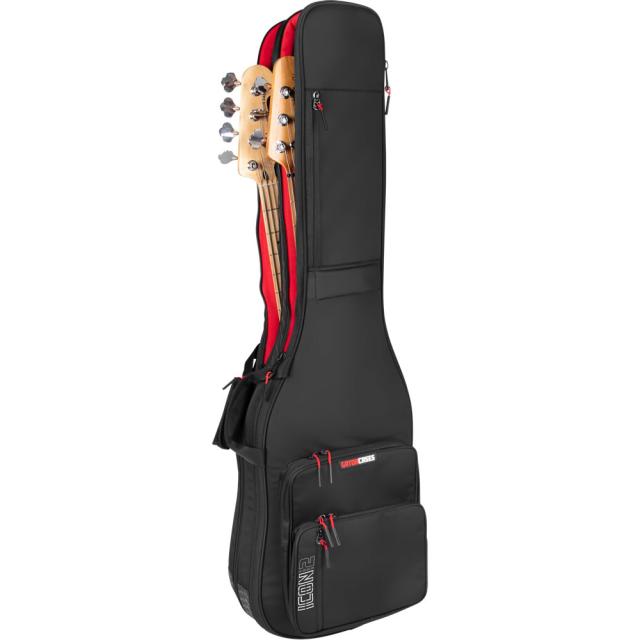 ゲーター G-ICONTTBASS-BLK エレキベース用ギグバッグ（2本用）GATOR ICON Take Two シリーズ・バッグ[GICONTTBASSBLK] 返品種別A_1