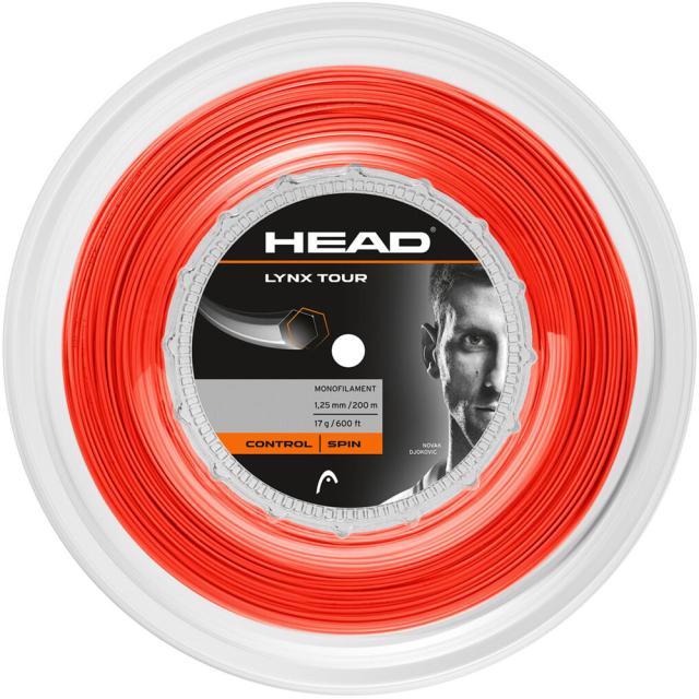HEAD(ヘッド) 硬式テニス用ストリング LYNX TOUR REEL（オレンジ・サイズ：サイズ：1.25mm）  HTM-281799-OR-125返品種別A