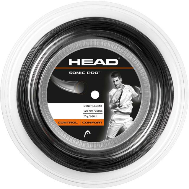 HEAD(ヘッド) HTM-281128-BK-17 硬式テニス用ストリング SONIC PRO(ソニック プロ) REEL（ブラック・サイズ：サイズ：1.25mm）[HTM281128BK17] 返品種別A