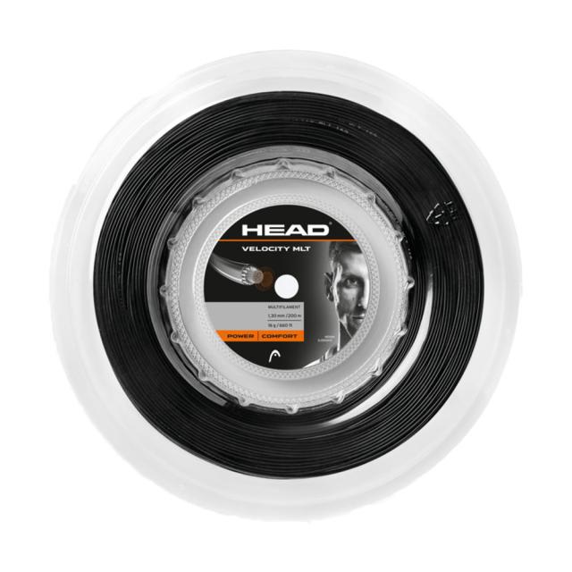 HEAD(ヘッド) 硬式テニス用ストリング VELOCITY MLT(ロール) （ブラック・サイズ：1.30mm×200m）  HTM-281414-BK-125返品種別A