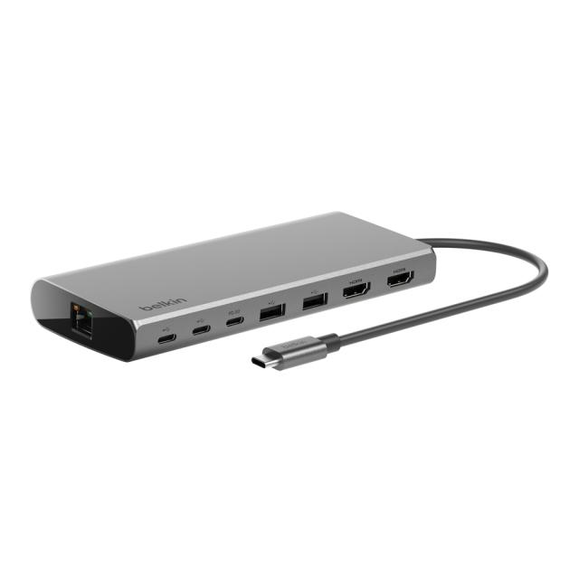 BELKIN INC015BTSGY-CZ Connect 8-in-1 Dual 4K Display USB-C コア ハブ[INC015BTSGYCZ] 返品種別A 15,696円