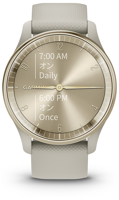 ガーミン vivomove Trend French Gray/Cream Gold 【Suica対応】 スマートウォッチ 010-02665-72[0100266572] 返品種別A_4