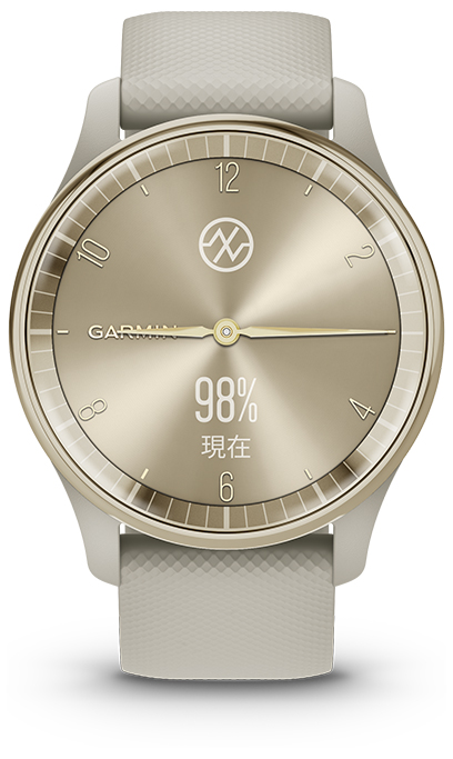 ガーミン vivomove Trend French Gray/Cream Gold 【Suica対応】 スマートウォッチ 010-02665-72[0100266572] 返品種別A_5