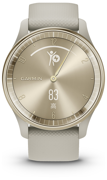 ガーミン vivomove Trend French Gray/Cream Gold 【Suica対応】 スマートウォッチ 010-02665-72[0100266572] 返品種別A_6