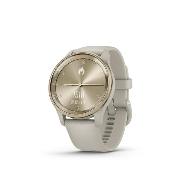 ガーミン vivomove Trend French Gray/Cream Gold 【Suica対応】 スマートウォッチ 010-02665-72[0100266572] 返品種別A_11