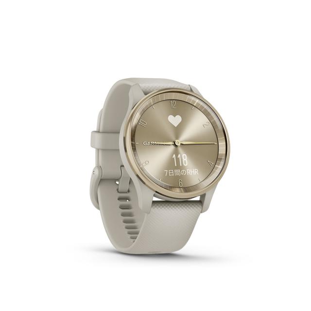 ガーミン vivomove Trend French Gray/Cream Gold 【Suica対応】 スマートウォッチ 010-02665-72[0100266572] 返品種別A_14