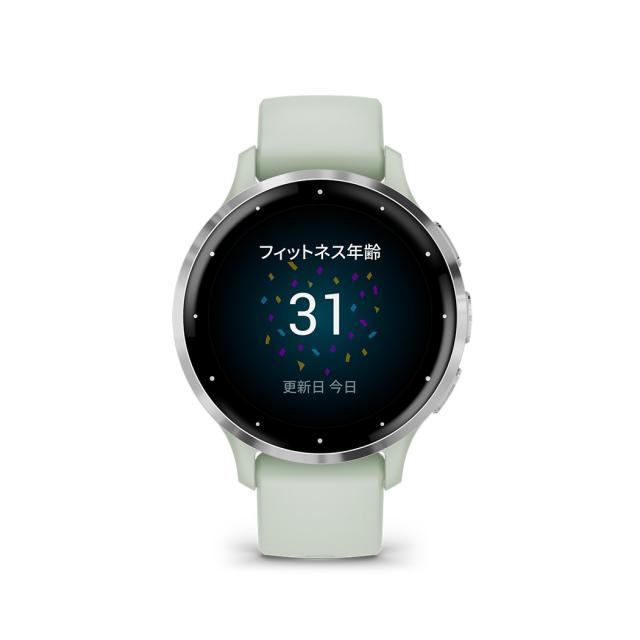 ガーミン Venu 3S Sage Gray / Silver 【Suica対応】スマートウォッチ 