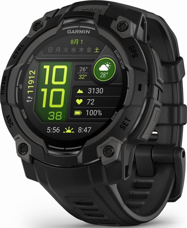 ガーミン Instinct 3 AMOLED 45mm Black【Suica対応】スマートウォッチ 010-02936-30[0100293630] 返品種別A