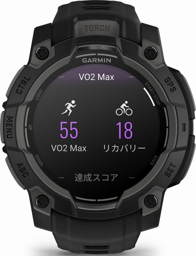 ガーミン Instinct 3 AMOLED 45mm Black【Suica対応】スマートウォッチ 