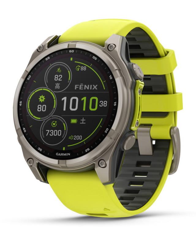ガーミン fenix 8 Sapphire Dual Power 47mm Ti / Amp Yellow　【Suica対応】スマートウォッチ 010-02906-51[0100290651] 返品種別A