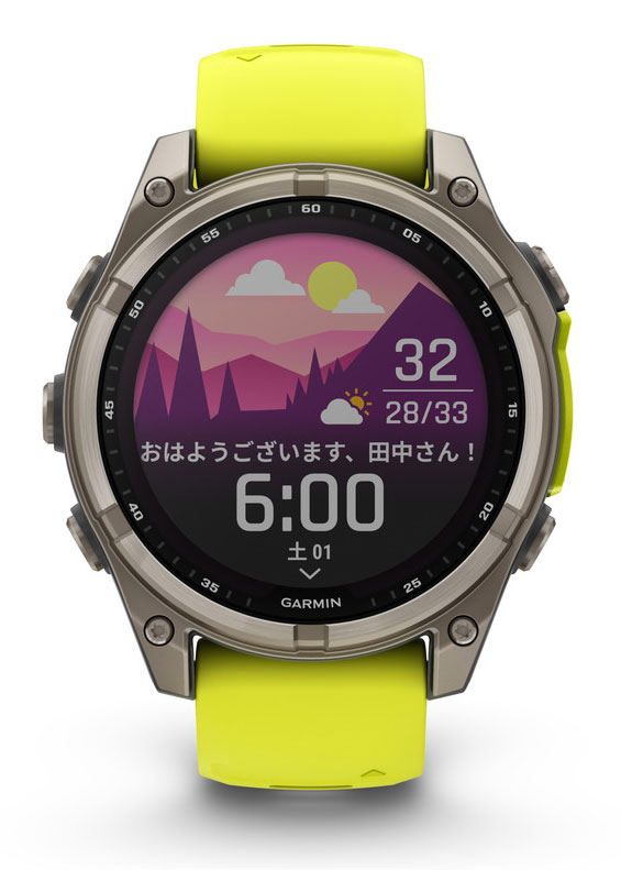 ガーミン fenix 8 Sapphire Dual Power 47mm Ti / Amp Yellow　【Suica対応】スマートウォッチ 010-02906-51[0100290651] 返品種別A_2