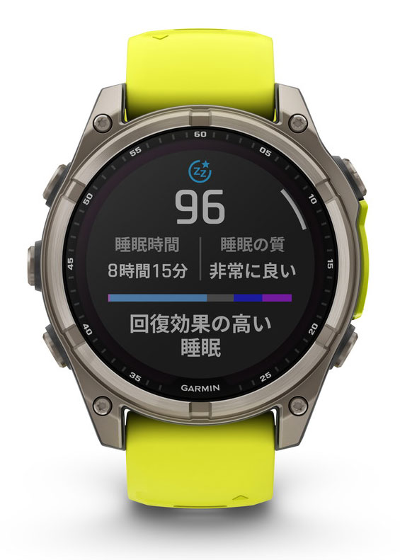 ガーミン fenix 8 Sapphire Dual Power 47mm Ti / Amp Yellow　【Suica対応】スマートウォッチ 010-02906-51[0100290651] 返品種別A_3