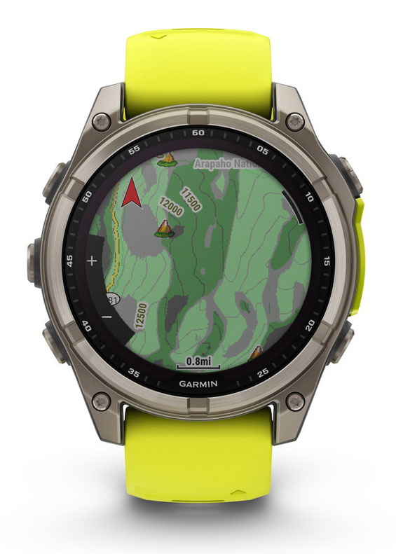 ガーミン fenix 8 Sapphire Dual Power 47mm Ti / Amp Yellow　【Suica対応】スマートウォッチ 010-02906-51[0100290651] 返品種別A_4