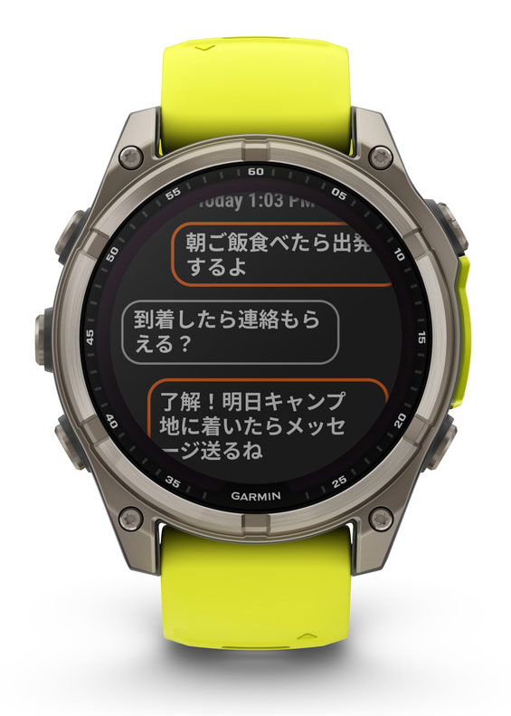ガーミン fenix 8 Sapphire Dual Power 47mm Ti / Amp Yellow　【Suica対応】スマートウォッチ 010-02906-51[0100290651] 返品種別A_9