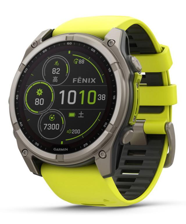 ガーミン fenix 8 Sapphire Dual Power 51mm Ti / Amp Yellow　【Suica対応】スマートウォッチ 010-02907-51[0100290751] 返品種別A