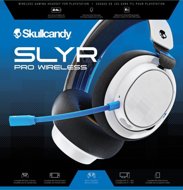 スカルキャンディ S6SCY-R116 ゲーミングヘッドセット SLYR pro Wireless PlayStation （White Blue）Skullcandy[S6SCYR116] 返品種別A_4
