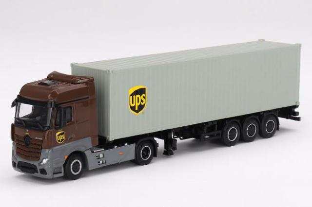 MINI−GT 1/64 メルセデス ベンツ アクトロス 40ftコンテナ ”UPS ヨーロッパ”(左ハンドル)【MGT00705-L】ミニカー 返品種別B